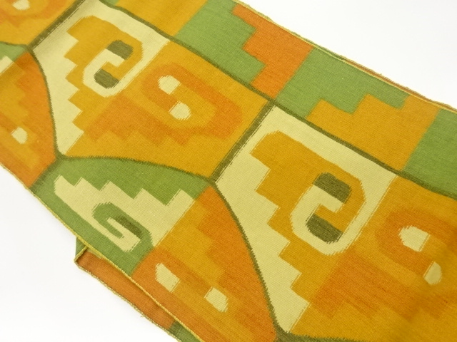 JAPANESE NAGOYA OBI / WOVEN GEOMETRIC